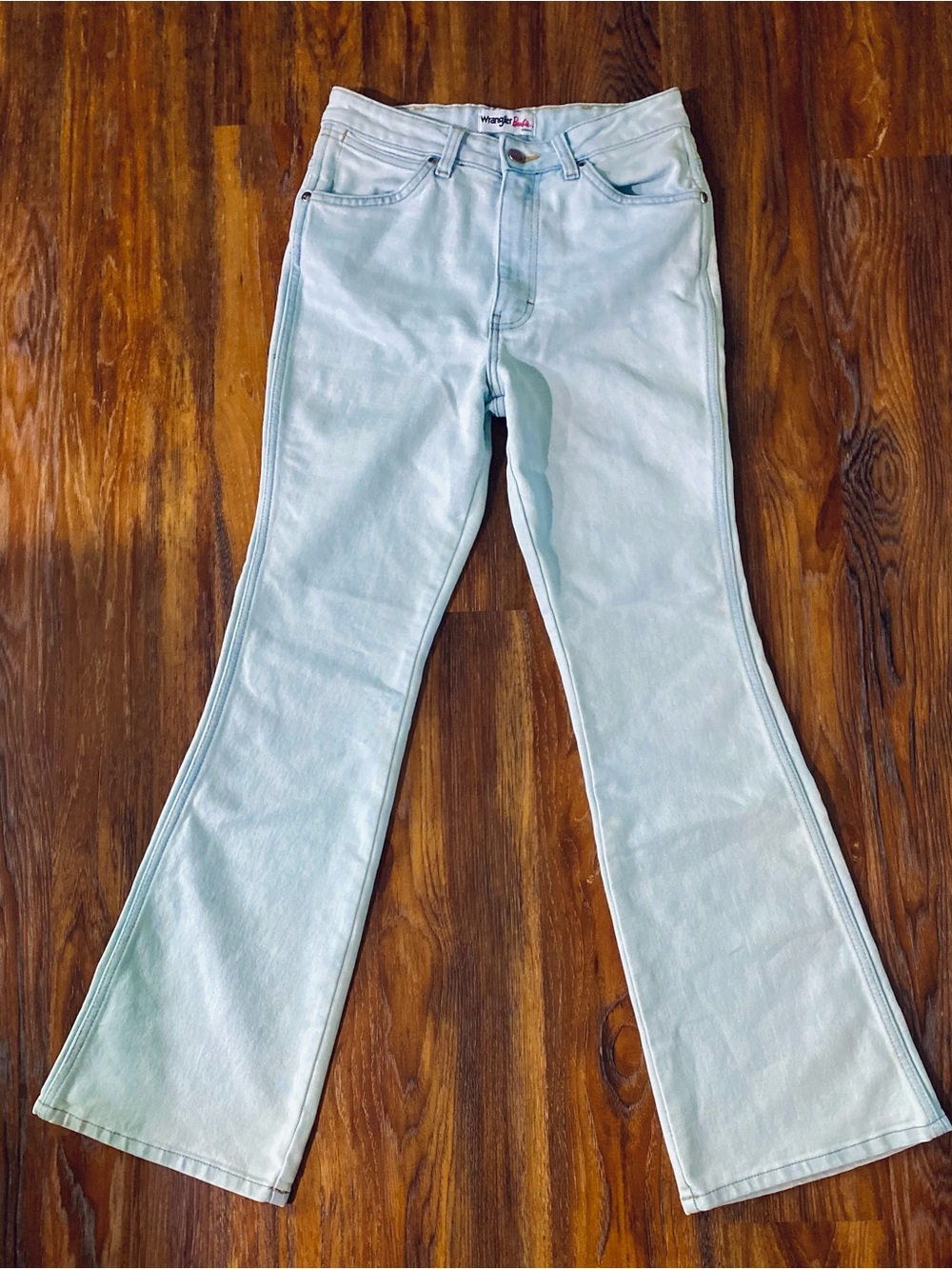 Wrangler Barbie Edition Women's High Waist Boot Cut Light Blue Jeans